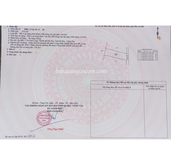 HÒA LONG - BÁN LOCK 5 NỀN - GIÁ SỈ - HÒA LONG -TP BÀ RỊA - BÀ RỊA VŨNG TÀU