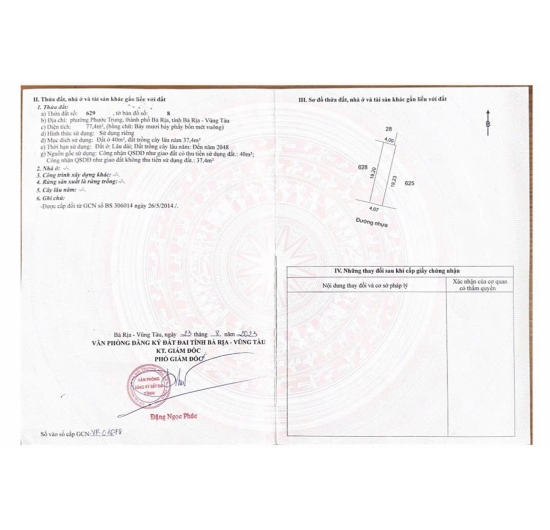 BÁN ĐẤT - NHÀ CẤP 4 CŨ- PHƯỚC TRUNG - TP BÀ RỊA - BÀ RỊA VŨNG TÀU